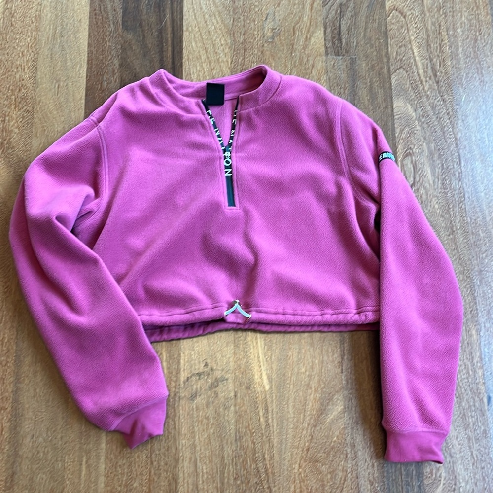 P.E. Nation cropped pink fleece